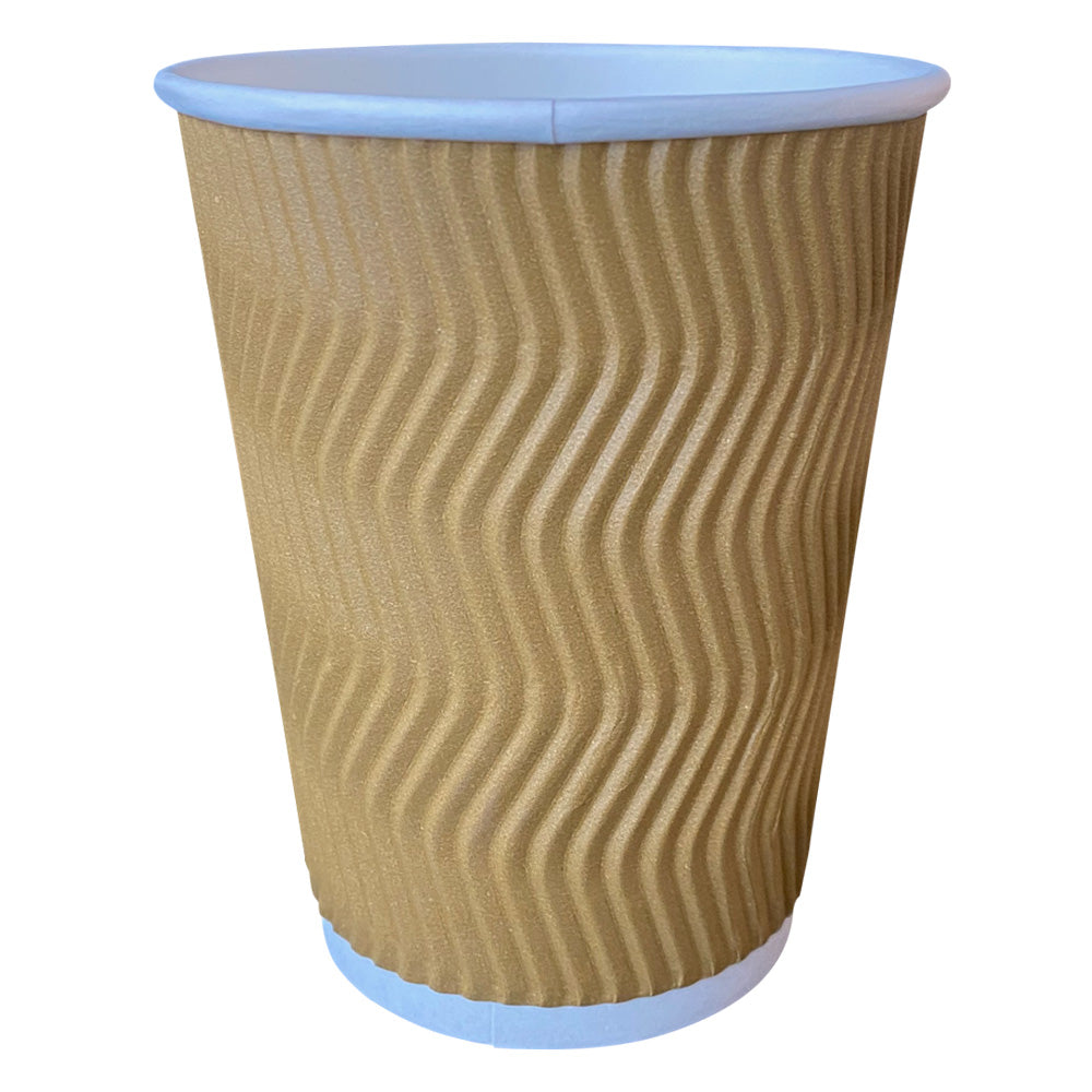 VASO POLIPAPEL 12 OZ CORRUGADO KRAFT