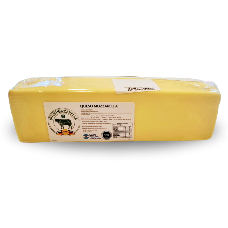 Queso Mozzarella gutessen Pieza 3,5 Kg Aprox