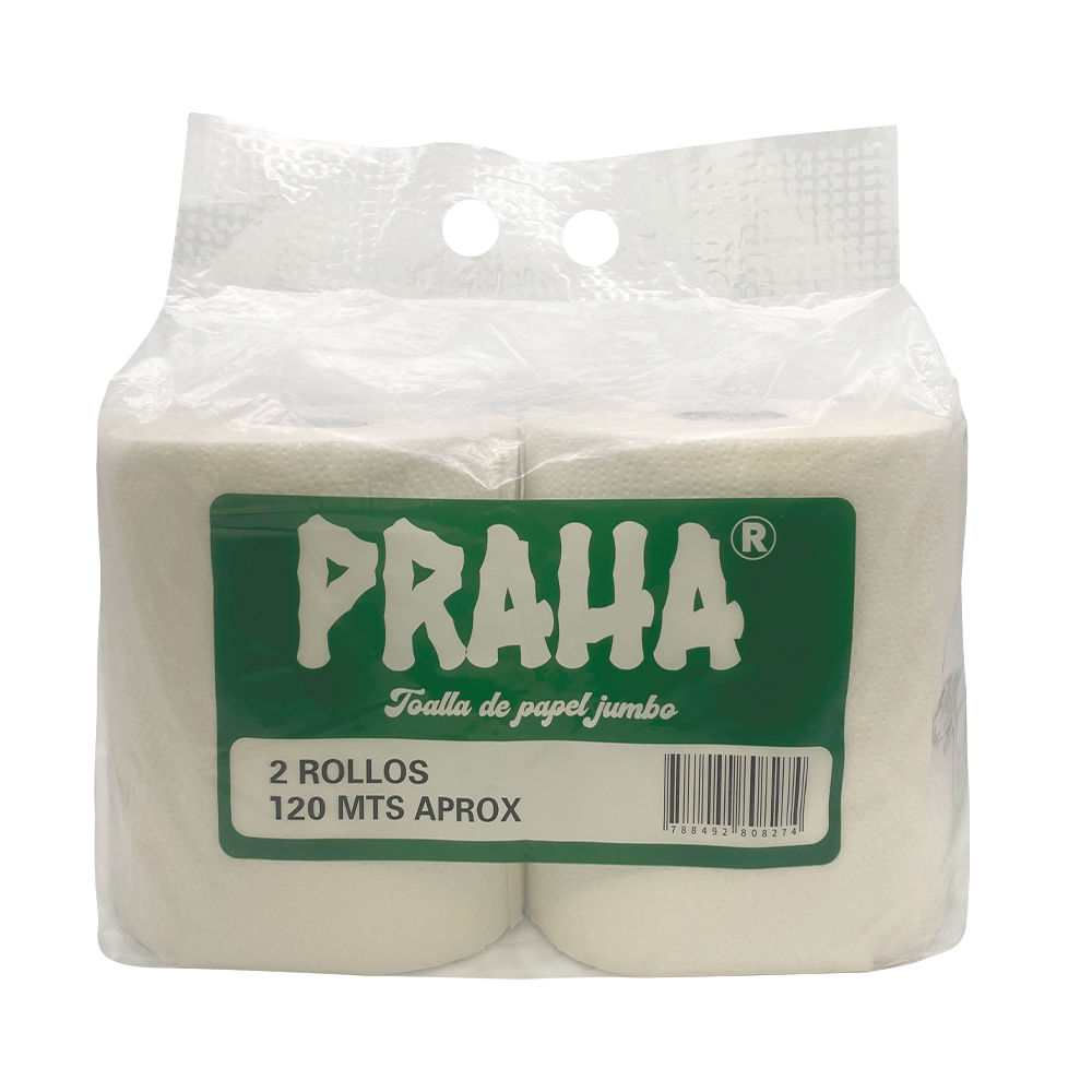 Toalla Papel Praha 120 Mt aprox (pack 2 und)