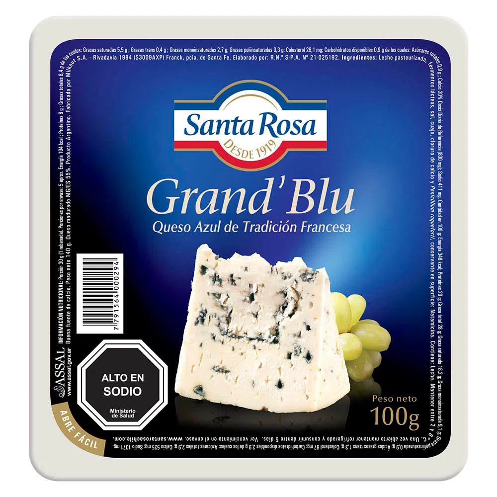 AZUL CUÑA 100 GR SANTA ROSA X12 UND