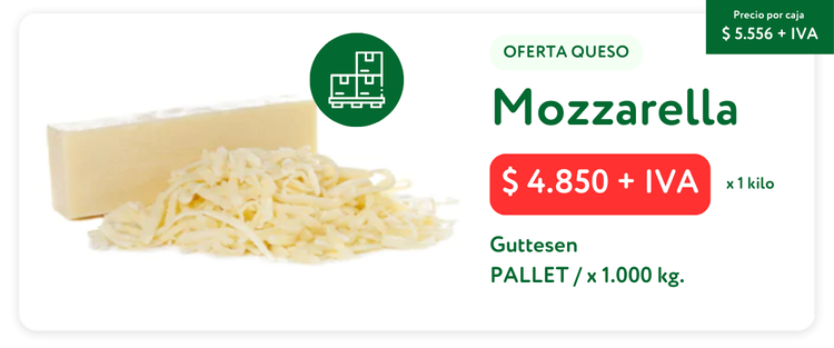 Queso Mozzarella PALLET