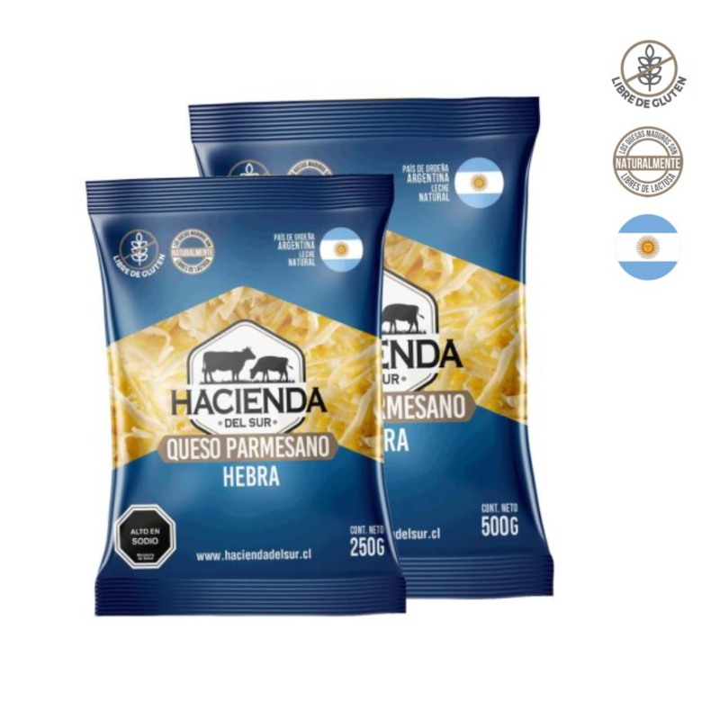 Queso Parmesano Hebra Hacienda 10 X 500 G
